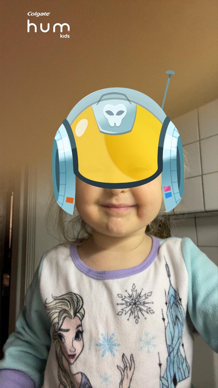 A few “masks” from the Colegate brushing app.